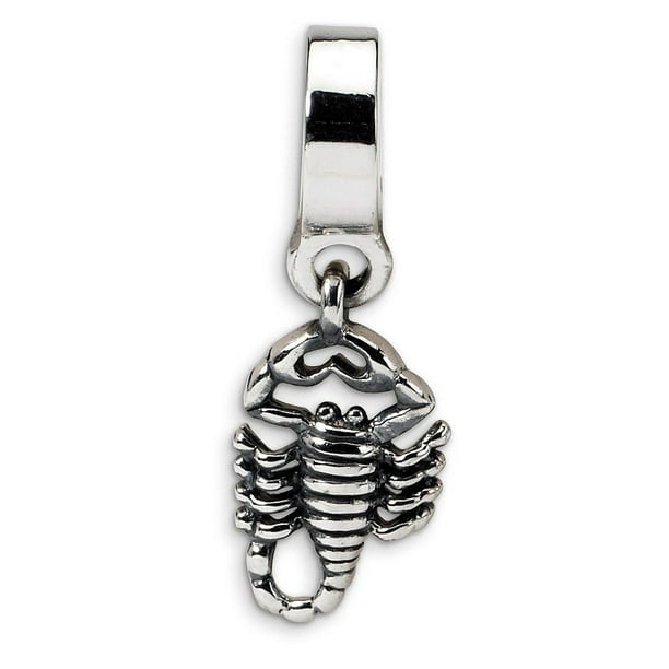 GiftJewelryShop Silver Plated Scorpio Zodiac Bead Charm Photo Three Heart Beads Charm Bracelets 